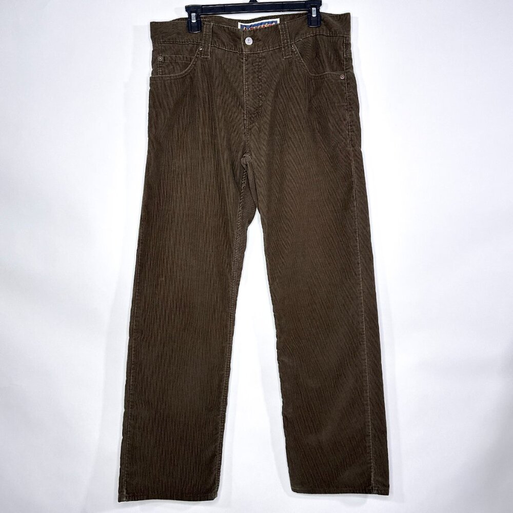 Levi's 549 Corduroy The Original Jeans Low Loose Brown Size 34x32